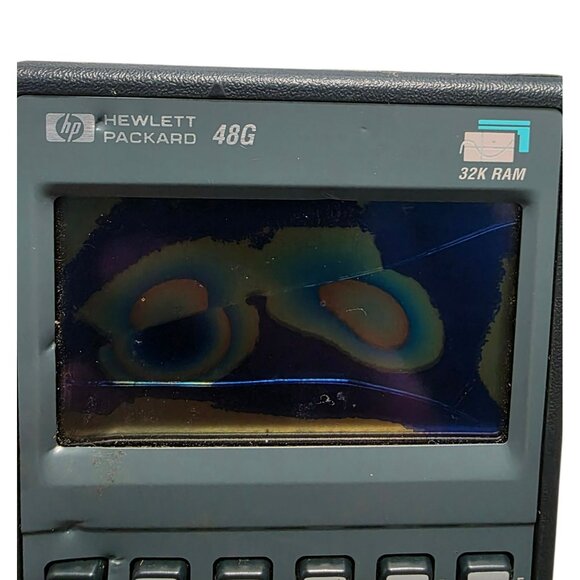 PARTS ONLY HP 48G Graphing Calculator 32K RAM Black Vintage Hewlett Packard READ - Picture 5 of 10
